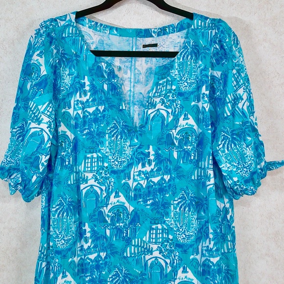 NWOT Lilly Pulitzer Via Mizner Palm Oasis Shift Dress Size X-Large - Picture 3 of 11